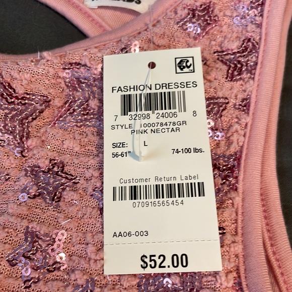 STUNNING GIRLS DRESS! SIze L  4’8” - 5’1” 74-100lbs - Picture 3 of 4